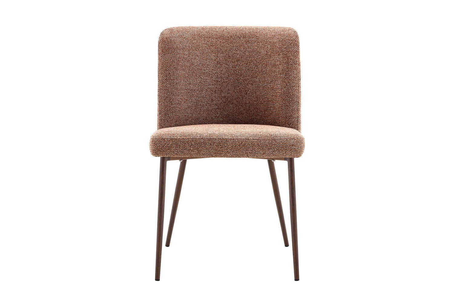Chaise 'Alix' Tissu Rouille - Pied Noyer - Image 4