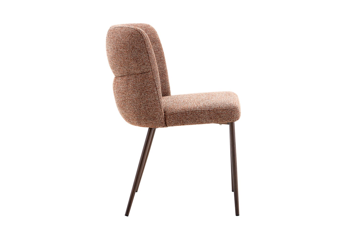 Chaise 'Alix' Tissu Rouille - Pied Noyer - Image 6