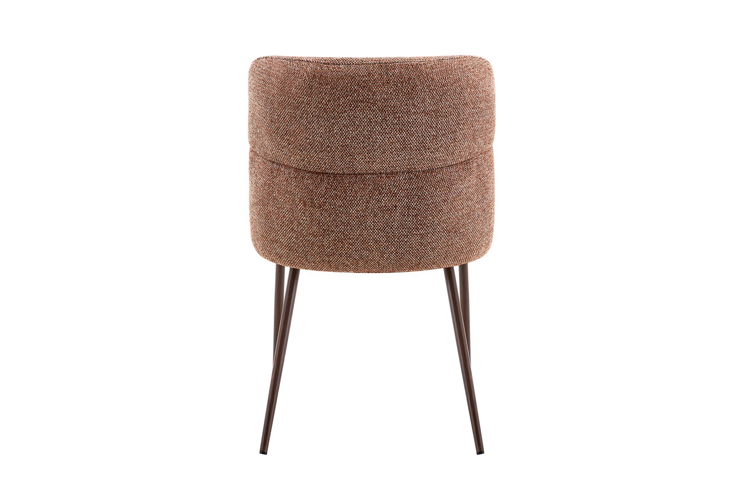 Chaise 'Alix' Tissu Rouille - Pied Noyer - Image 7