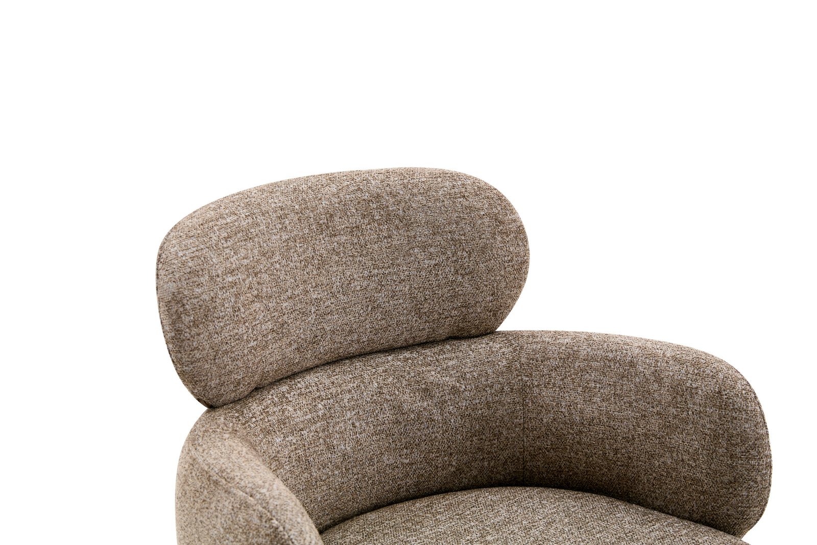 Chaise 'Roxane' noyer Pivotante en tissu poivre - Image 6