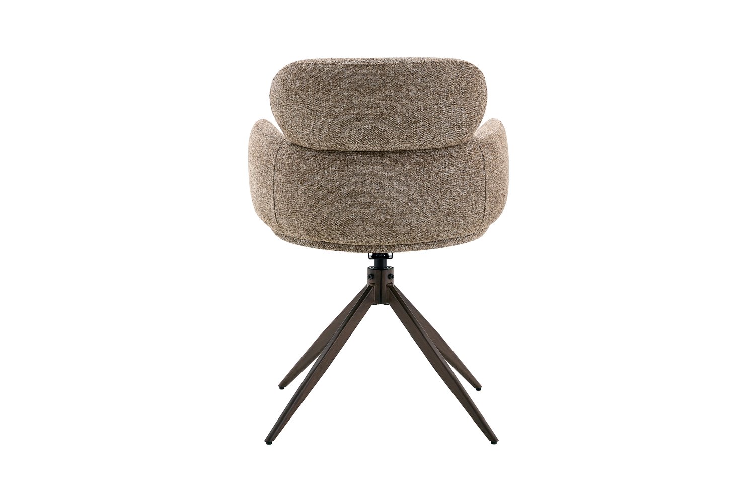 Chaise 'Roxane' noyer Pivotante en tissu poivre - Image 8