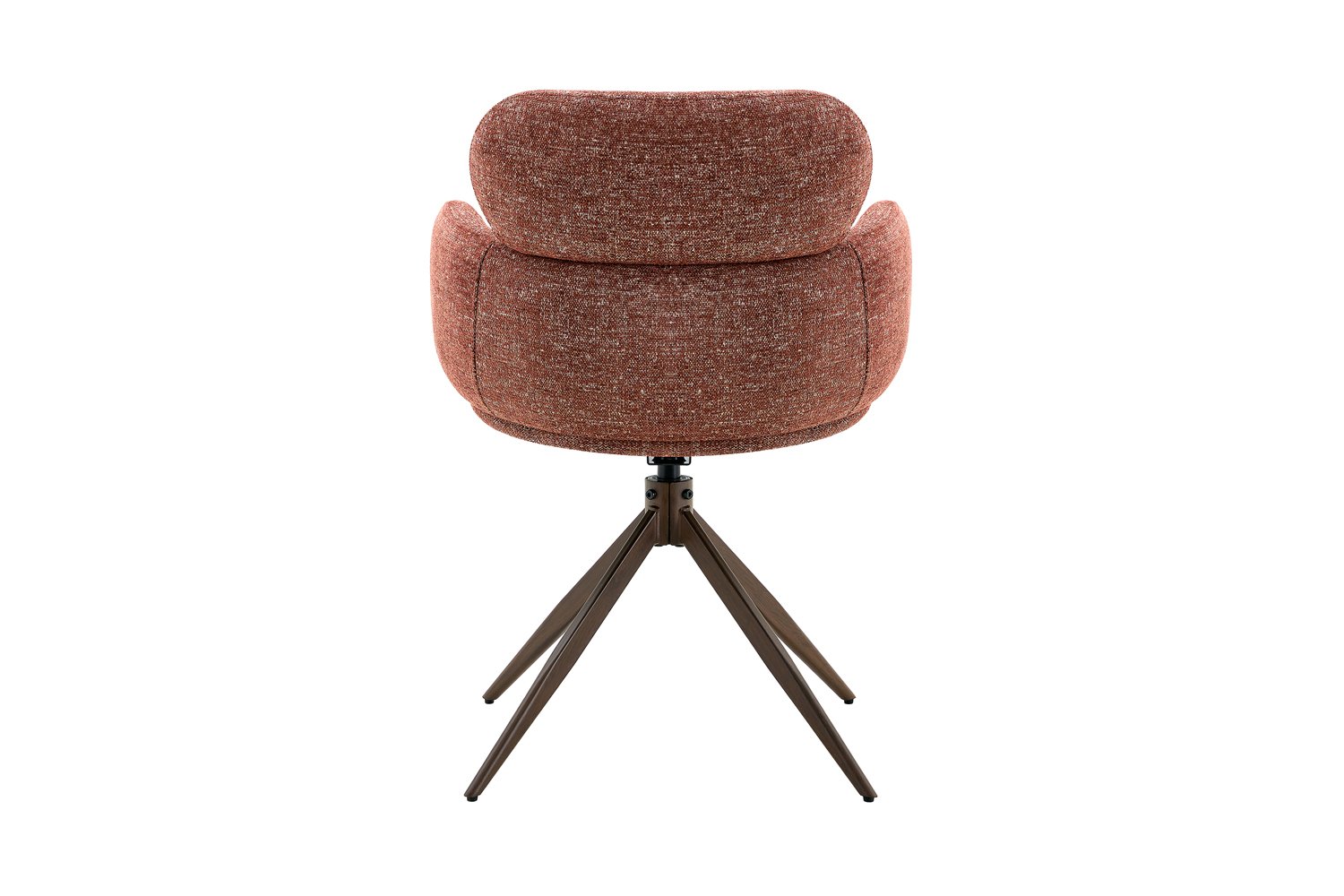 Chaise 'Roxane' noyer Pivotante en tissu rouille - Image 7