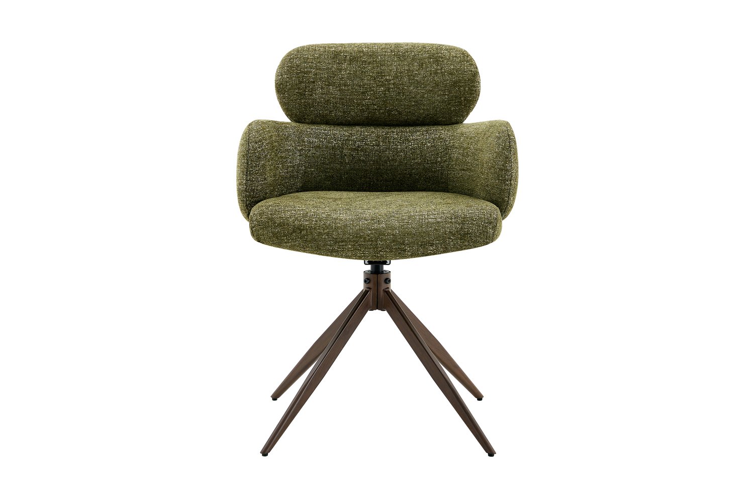 Chaise 'Roxane' noyer Pivotante en tissu Vert - Image 4