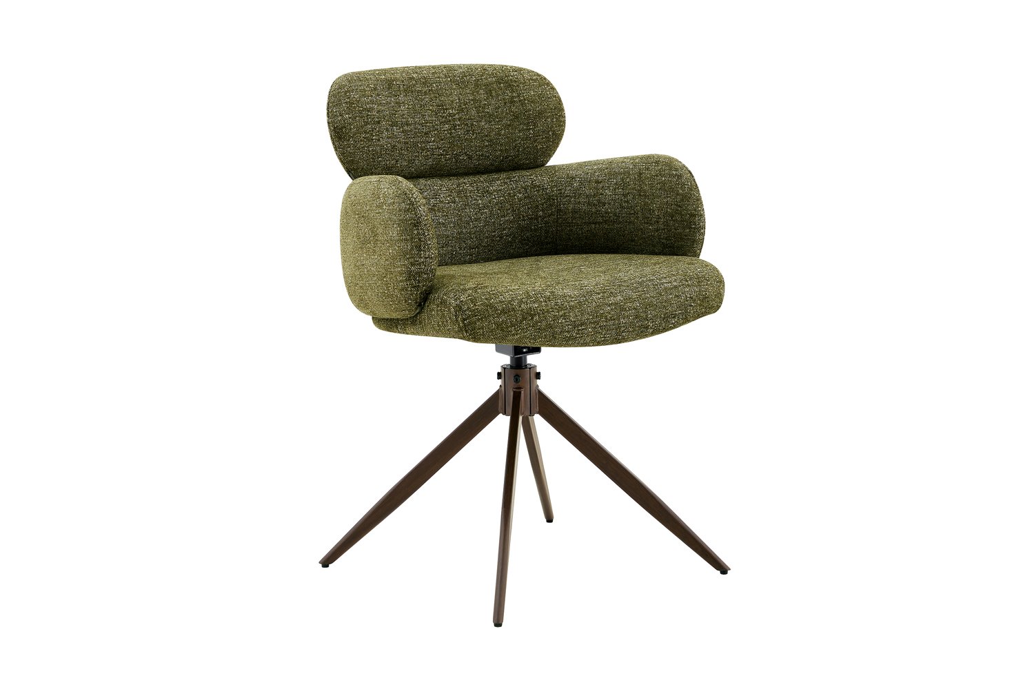 Chaise 'Roxane' noyer Pivotante en tissu Vert - Image 5