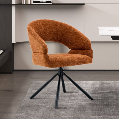 Chaise 'Amber' Pivotant en tissu Orange